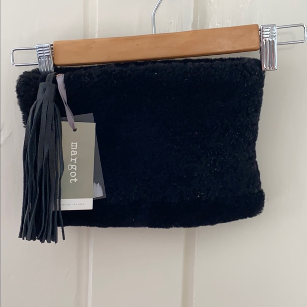 "margot" Genuine Shearling Clutch (NWT)